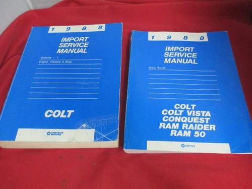 1988 Service Manual Colt Volume 1 Engine Chassis Body Body Repair