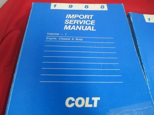1988 Service Manual Colt Volume 1 Engine Chassis Body Body Repair