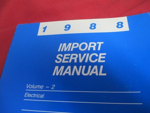 1988 Service Manual Ram 50 Volume 2 Electrical