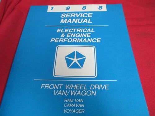 1988 Service Manuals Front Wheel Drive Van Wagon Ram Van Caravan Voyager