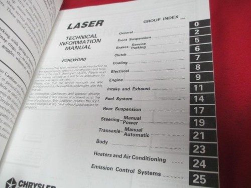 1990 Laser Technical Information Manual