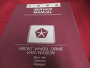 1990 Service Manual Front Wheel Drive Van Wagon Ram Van Caravan Voyager
