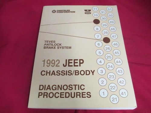 1992 Jeep Service Manual Chassis Body Antilock Brake System