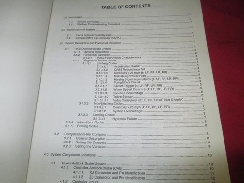 1992 Jeep Service Manual Chassis Body Antilock Brake System