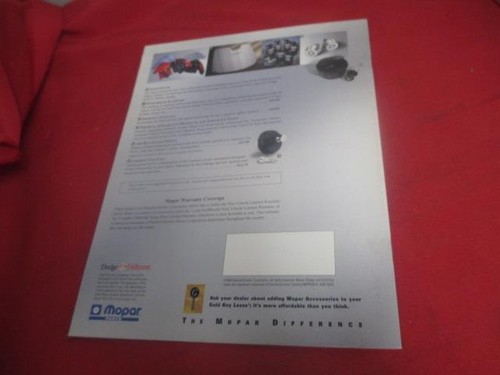 2001 Dodge Cars Pamphlet Intrepid Stratus Neon