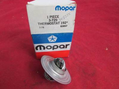 190 Degree Thermostat Fits 66 67 68 69 70 6 Cylinder Models NOS MOPAR 3418335