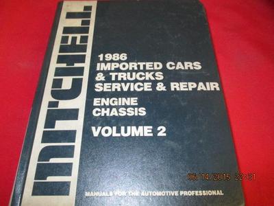 1986 Mitchell Manual Imported Cars & Trucks Service & Repair