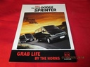 2003 03 Dodge Sprinter Dealership Pamphlet MOPAR