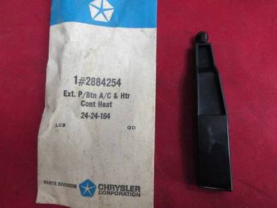 A/C Heat Push Button W/O ATC 69-73 Plymouth Dodge C Body NOS MOPAR # 2884254