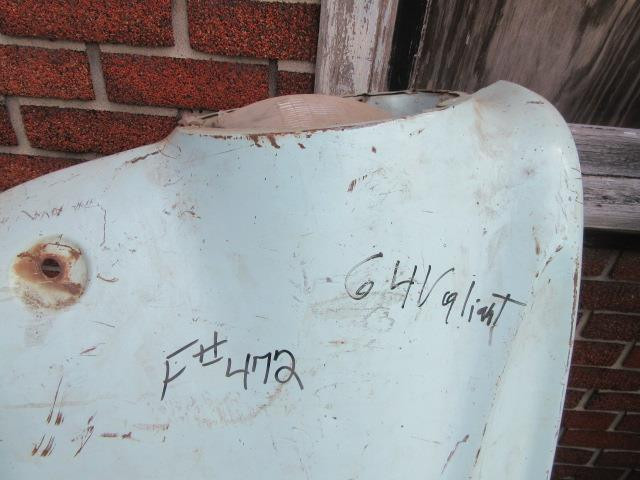 1964 Plymouth Valiant Driver's Side Fender F # 472 A-Body Mopar Used