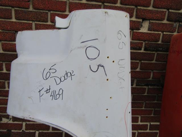 1965 Dodge Driver's Side Fender F # 469 B-Body Mopar Used
