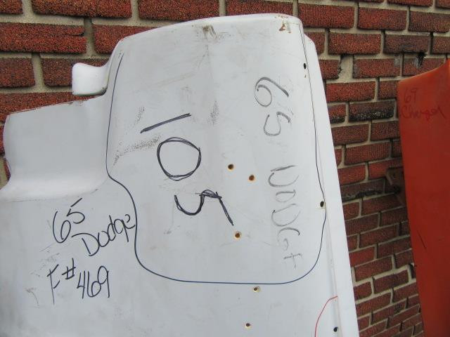 1965 Dodge Driver's Side Fender F # 469 B-Body Mopar Used