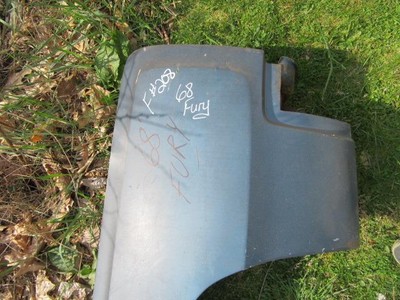 Used 1967 Plymouth Fury II Passenger's Side Fender F # 208 Mopar B-Body