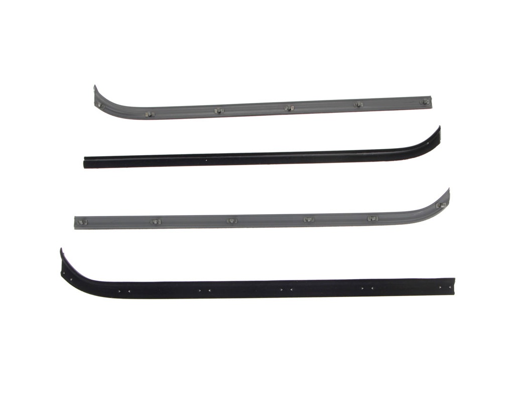 Front Door Beltline Window Felts (4pcs) - 73-79 F100 F150 F250 F350; 78-79 Bronco