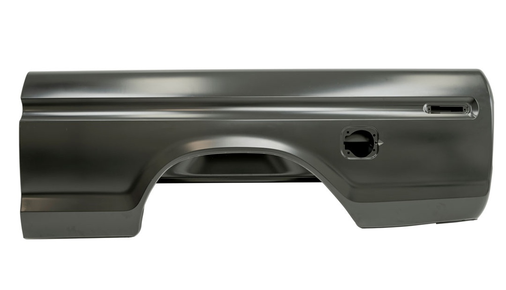 Bedside Assembly - Short Bed w/ Square Gas Hole - LH - 77-79 Ford F100 F150 F250 F350