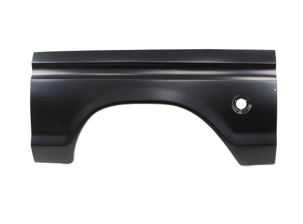 Bedside Repair Panel w/ Round Gas Hole - LH - 73-76 Ford F100 F150 F250 Styleside