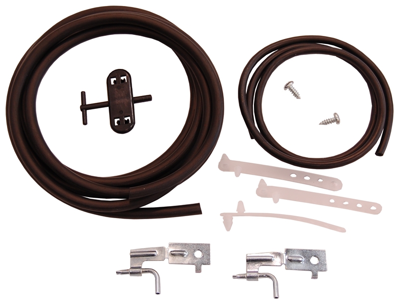 Windshield Washer Hose Kit - 70-74 Dodge Plymouth E-Body w/ Electric Pump & Steel Hood