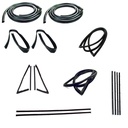 Weatherstrip Kit, Full, w/o Reveal Trim Groove, w/ Large Rear Window, w/ Chrome Beltline (13pcs) - 67-72 Chevy GMC C/K Pickup