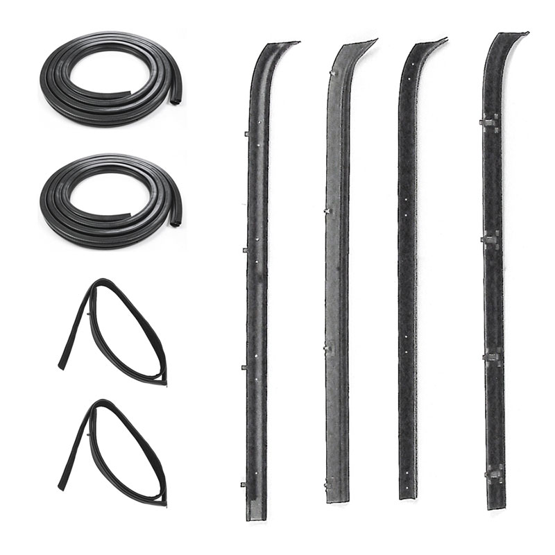 Rear Side Door Seal Kit - 8pcs - 73-91 Chevy GMC C/K Crew Cab Truck Suburban