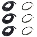 Back Glass Gasket Seal Set w/ Chrome Lockstrip (6pcs Center & Corners) - 47-55 Chevy GMC C/K Truck (Small Back Glass)
