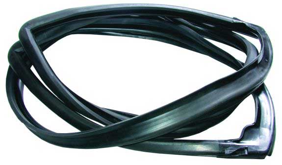 Back Glass Window Gasket Seal w/ Chrome Lockstrip - 55-66 Chevy GMC Truck (Large Rear Window)