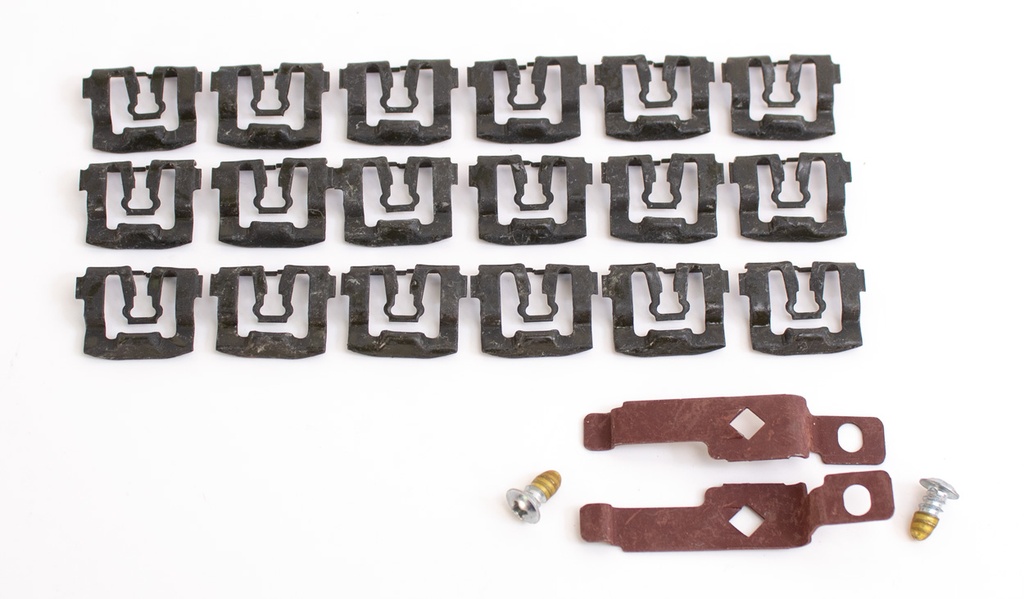 Back Glass Molding Clips & Screw Set - 71-74 Dodge Plymouth E-Body