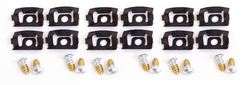 Back Glass Molding Clips & Screw Set - 73-76 Dodge Plymouth Dart Sport; 71-72 Demon; 70-76 Duster