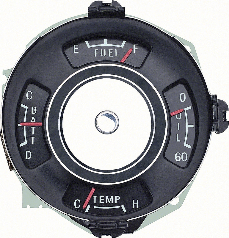 Instrument Gauge Cluster - 4 Gauge - 65 Chevy II Nova (Super Sport)