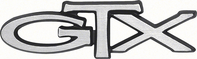 Trunk Lid Emblem - "GTX" (Adhesive-Backed Style) - 1972-74 GTX