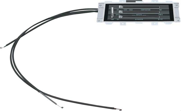 Heater Control Assembly with Cables - Models with AC - 68 Camaro Firebird