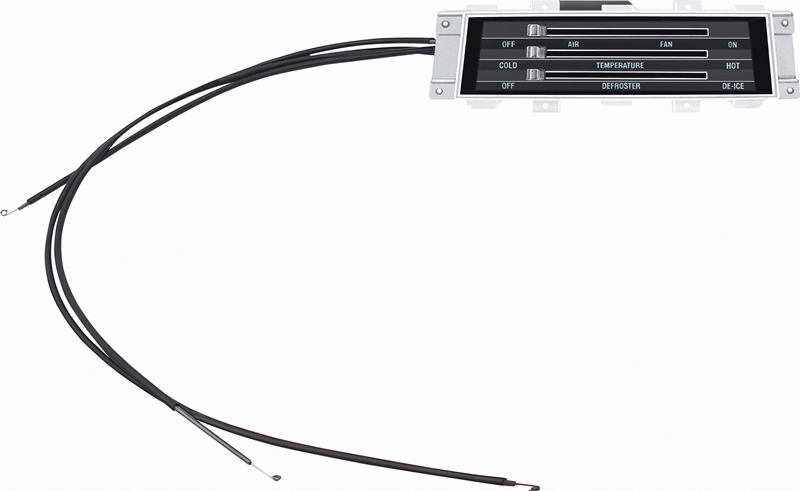 Heater Control Assembly with Cables - without AC - 68 Camaro Firebird