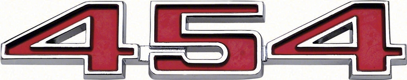 Fender Emblem - "454" - LH or RH (Sold Each) - 70-74 Chevelle