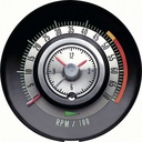Tachometer - 5000 Redline Tic-Toc - 68 Camaro