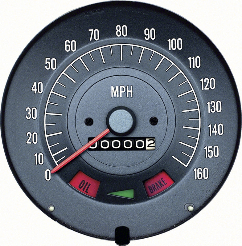 Speedometer - 160 MPH for models without Gauges - 68 Firebird