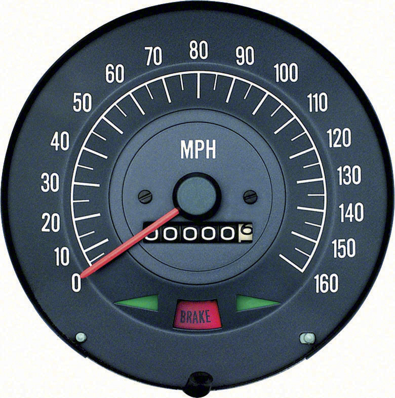 Speedometer - 160 MPH for models with Gauges - 68 Firebird