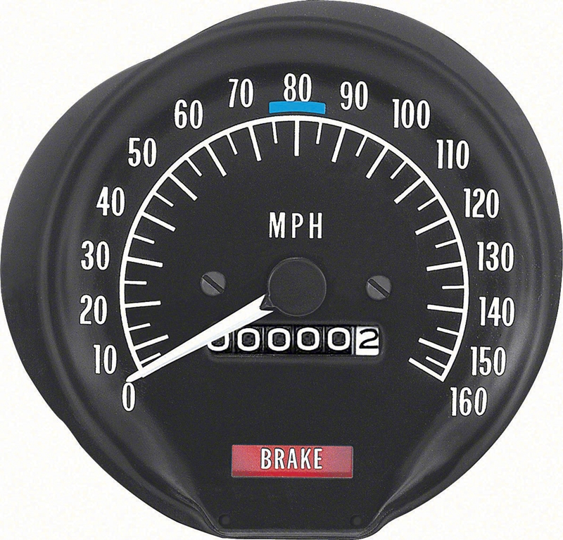 Speedometer - 160 MPH without Seat Belt Warning - 70-74 Firebird
