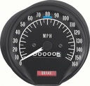 Speedometer - 160 MPH without Seat Belt Warning - 70-74 Firebird