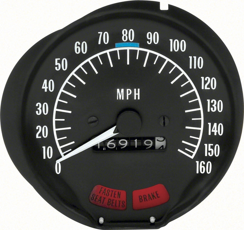 Speedometer - 160 MPH with Seat Belt Warning - 70-74 Firebird