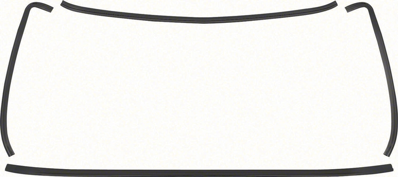 Back Glass Molding Set - Black - 75-81 Camaro Firebird
