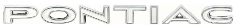 Trunk Lid Emblem - "PONTIAC" - 67-69 Firebird