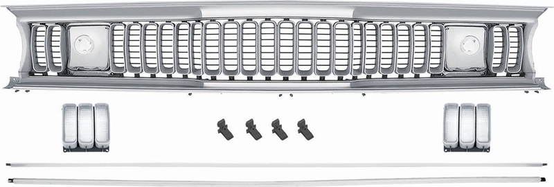 Grille Assembly - Sharktooth Style - 71-72 Duster 340; Twister 340
