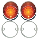 Parking Lamp Lenses - LH/RH Pair - 68-69 Coronet
