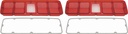 Tail Lamp Lenses without Black Trim - LH/RH Pair - 71 Road Runner GTX