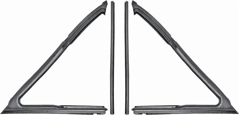 Vent Window Weatherstrips - LH/RH Pair - 62-67 Chevy II Nova ( Coupe & Convertible)