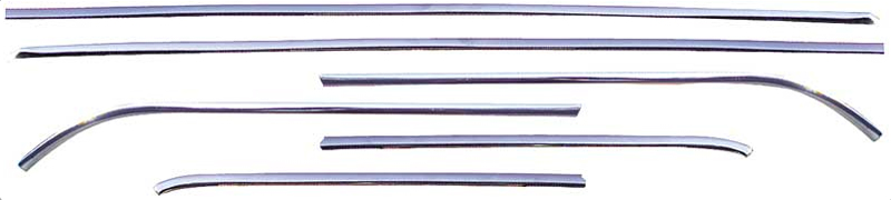 Roof Drip Molding Set (6pcs) - 68-72 Chevy II Nova 2DR Sedan (Post)