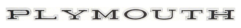 Hood & Trunk Letters - "PLYMOUTH" - 66-71 Plymouth A & B-Bodies