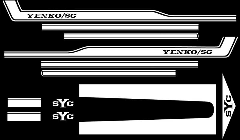 Stripe Set - "SYC YENKO"- White - 69 Camaro