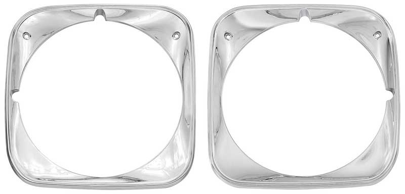 Headlamp Bezels - LH/RH Pair - 71 Chevelle El Camino