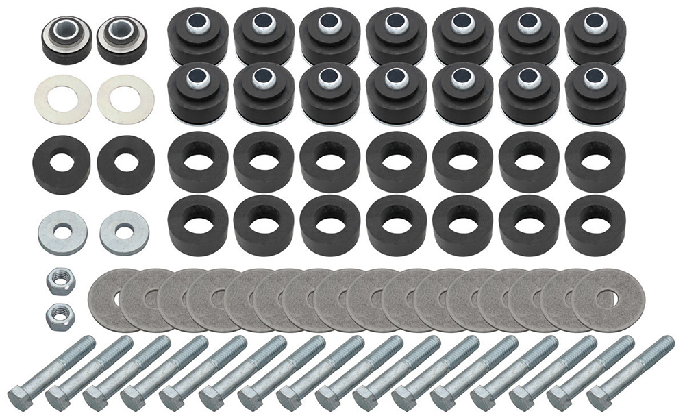 Body & Radiator Support Bushing Set w/ Hardware - 64-67 Chevelle Cutlass Convertible; GTO Skylark Coupe & Convertible