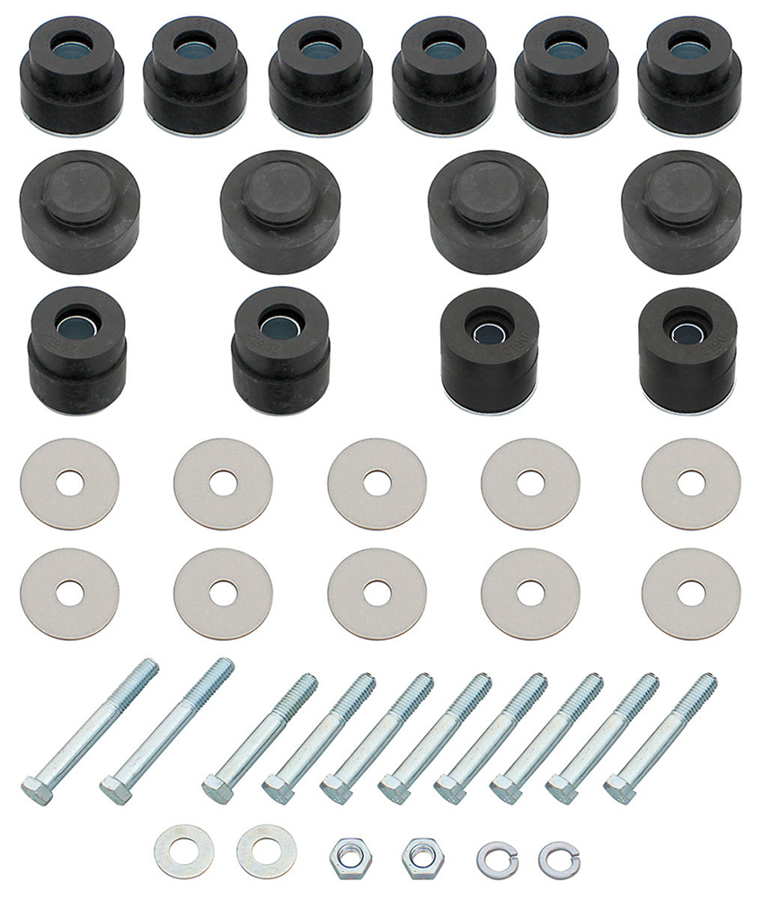 Body & Radiator Support Bushing Set w/ Hardware - 68-72 Chevelle Cutlass Coupe; El Camino